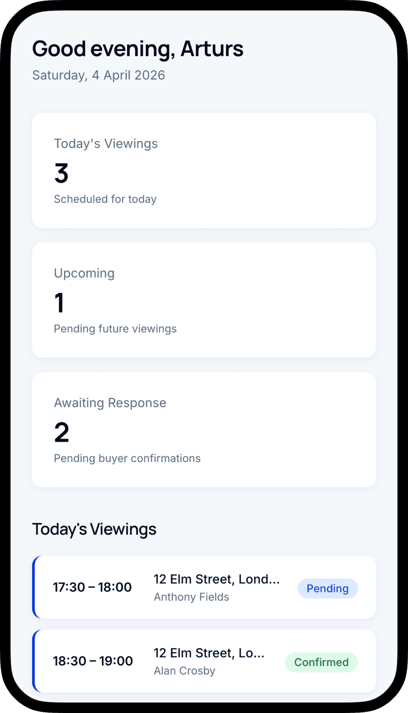 ViewSync mobile dashboard
